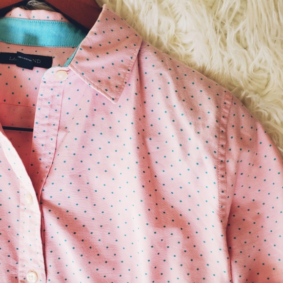 Lands' End Tops - Lands' End, baby pink, preppy, tailored